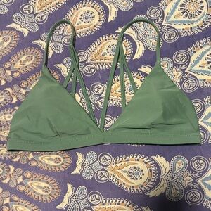 Green Triangle Bikini Top